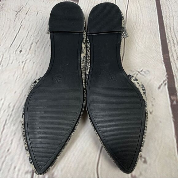 A NEW DAY snakeskin print point toe flats shoes NEW, size 7.5 - Picture 9 of 9